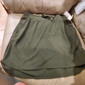 all in motion women's olive green midrise skort nwt